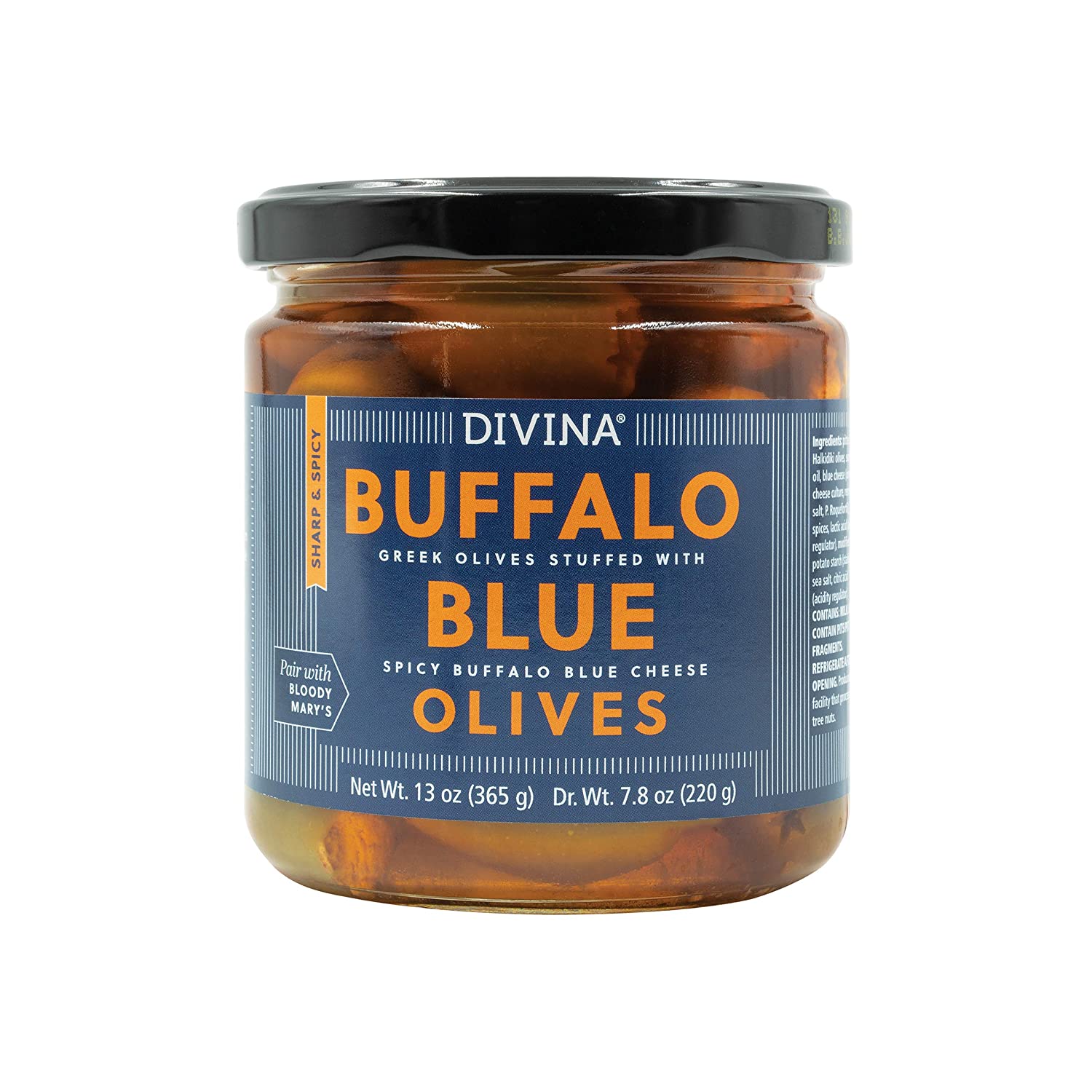 Buffalo Blue Cheese Stuffed Olives
